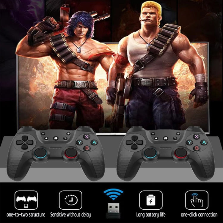 KM-029   2.4G One for Two Doubles Wireless Controller Support PC / Linux / Android / TVbox, KM-029 (Mint Green), KM-029 (Cangling Green), KM-029 (Vitality Orange), KM-029 (Rose Pink), KM-029 (Lemon Yellow), KM-029 (Mountain Blue), KM-029 (Battle Gray) ...