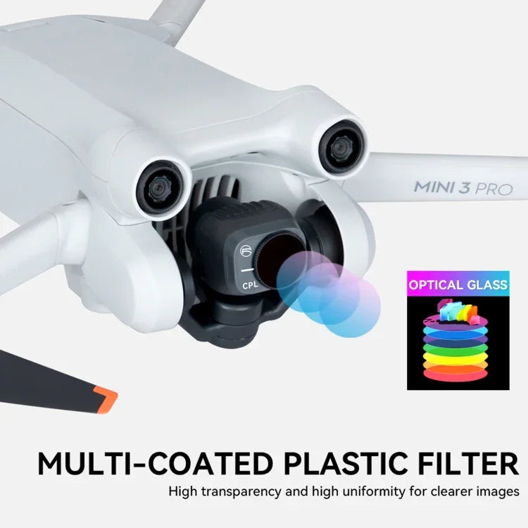 ملحقات طائرة بدون طيار DJI Mini 3 Pro RCSTQ فلاتر PL، ND8/PL، ND16/PL، ND32/PL، ND64/PL، 4 في 1 ND/PL 8/16/32/64، 6 في 1 UV+CPL+ND/PL 8/16/32/64