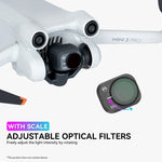 ملحقات طائرة بدون طيار DJI Mini 3 Pro RCSTQ فلاتر PL، ND8/PL، ND16/PL، ND32/PL، ND64/PL، 4 في 1 ND/PL 8/16/32/64، 6 في 1 UV+CPL+ND/PL 8/16/32/64