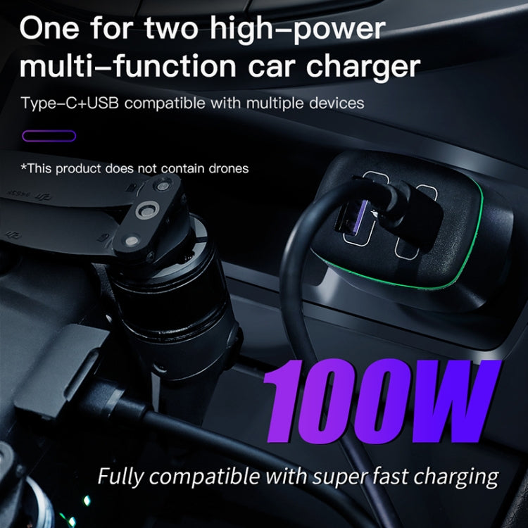 For DJI Mavic 3/Mini 2 RCSTQ 100W 2 In 1 Car Charger, For DJI Mavic 3/Mini 2