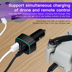 For DJI Mavic 3/Mini 2 RCSTQ 100W 2 In 1 Car Charger, For DJI Mavic 3/Mini 2
