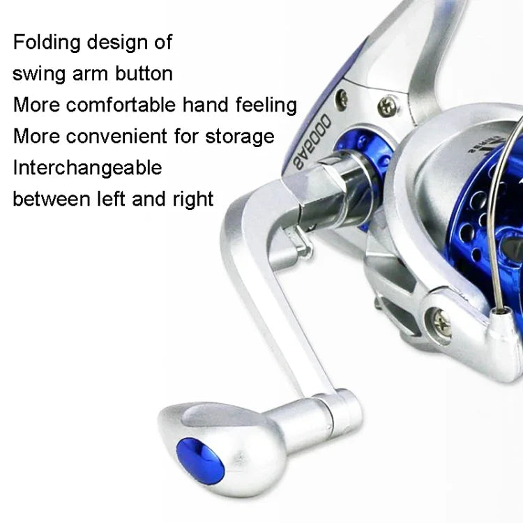 YUMOSHI SA Series Spinning Reel Plastic Head Fishing Reel Fishing Rod Reel, SA1000, SA2000, SA3000, SA4000, SA5000, SA6000, SA7000