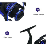 Fishing Reel Spinning Strong Metal Spool High Speed Sea Fish Reel, YUMOSHI BK1000, YUMOSHI BK2000, YUMOSHI BK3000, YUMOSHI BK4000, YUMOSHI BK5000, YUMOSHI BK6000, YUMOSHI BK7000