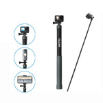 TELESIN 3M Carbon Fiber Selfie Stick Monopod  With 1/4 Screw For Action Camera, 3m