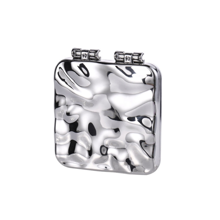 Tisch-Mini-Schminkspiegel mit galvanisierter Oberfläche, doppelseitig, für Damen, Spiegel (Lila), Spiegel (Silber), Spiegel (Beige)