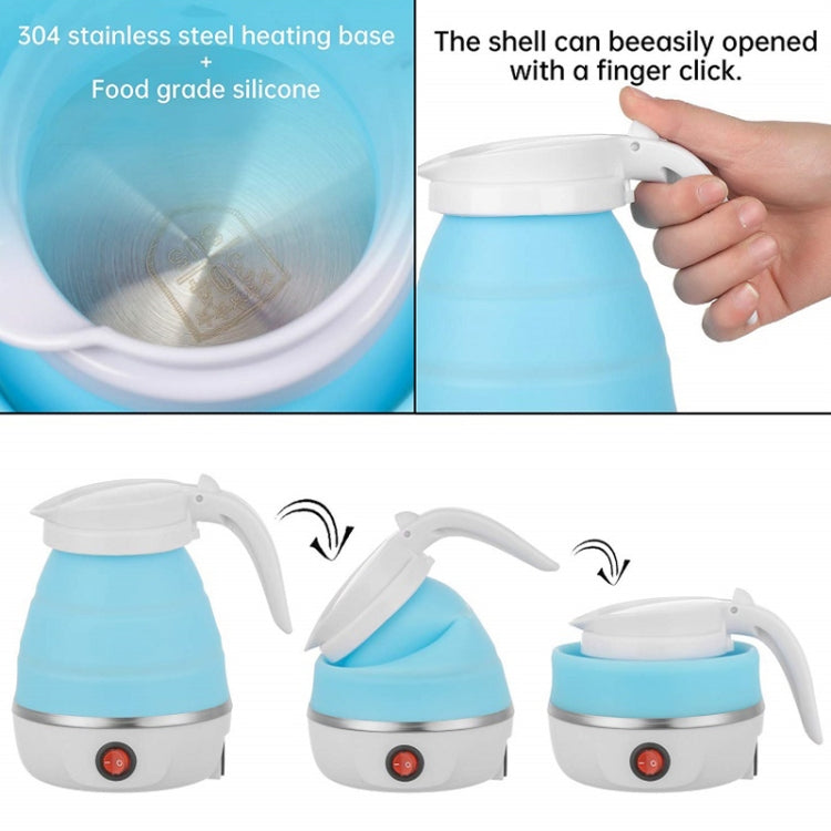Portable Folding Silicone Electric Kettle for Household Travel, EU Plug 220V, US Plug 110V, UK Plug
