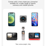 TELESIN 360 Degree Rotation Magnetic Backpack Clip Clamp Mount For Action Camera, TELESIN