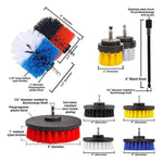 31pcs/set Electric Drill Brush Kitchen Bathroom Wall Cleaning Set, 31 in 1