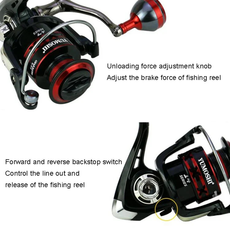 Metal Rocker Fishing Reel, YUMOSHI RS2000, YUMOSHI RS3000, YUMOSHI RS4000, YUMOSHI RS5000, YUMOSHI RS6000, YUMOSHI RS7000
