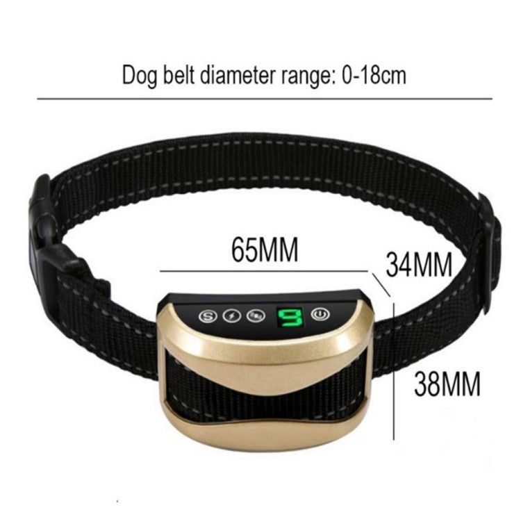 USB-wiederaufladbares, wasserdichtes Hundehalsband mit Vibrations- und Signaltonfunktion, Gold