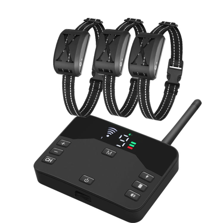 2-in-1 Elektrischer Hundezaun & Ferntrainingshalsband mit einstellbarer Vibrations- und Schockfunktion, für 1 Hund, für 2 Hunde, für 3 Hunde