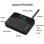 2-in-1 Elektrischer Hundezaun &amp; Ferntrainingshalsband mit einstellbarer Vibrations- und Schockfunktion, für 1 Hund, für 2 Hunde, für 3 Hunde