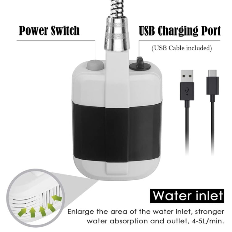 KE-801 Outdoor Electric Shower Camping Rechargeable Portable Shower Head, KE-801  2200mAh