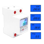 عداد سكة متعدد الوظائف أحادي الطور DDM15SD مع شاشة LCD بإضاءة خلفية، 5 (20) أمبير، 5 (32) أمبير، 10 (40) أمبير، 15 (60) أمبير، 20 (80) أمبير، 5 (80) أمبير