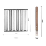 Hot Dog Sausage Grill Stainless Steel Wooden Handle BBQ Rack Kitchen Tools, Hot Dog Sausage Grill