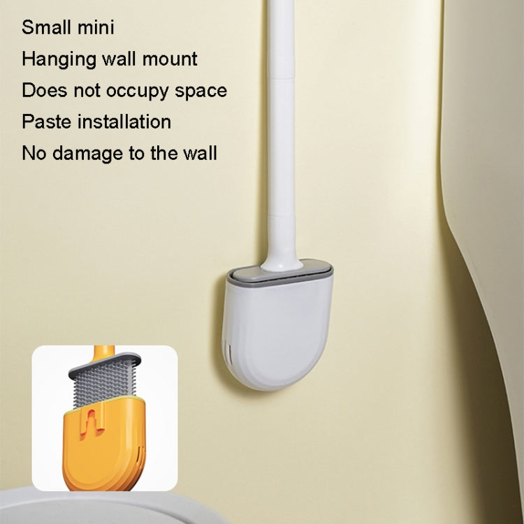 Soft Rubber Toilet Brush Clamp No Dead Space Cleaning Brush, Leakage, Drain