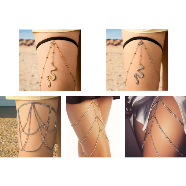سلسلة فخذ نسائية متعددة الطبقات، SKU6472 ذهب، SKU6473 فضة، SKU6263، SKU2556 ذهب، SKU2555 أبيض