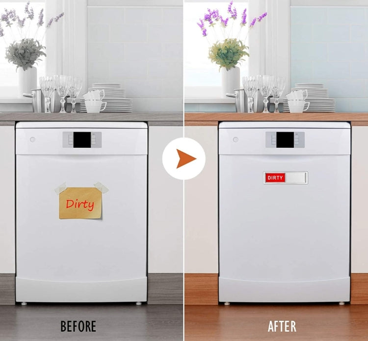 Dishwasher Magnet Clean Dirty Sign Double-Sided Refrigerator Magnet, Silver-Blue Gray, Black-Blue Gray, Silver-Black and White, Black-Black and White, Silver- Cat Claw), Turkish, Black Cat Claw, Black Love, Silver Love, Silver Gray White, Black Gray   ...