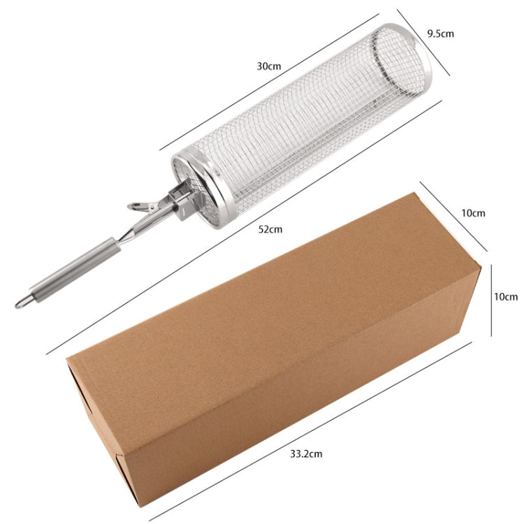 Upgrade With Handle BBQ Cage Stainless Steel  Barbecue Basket, 30cm+Handle 18cm