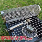 Upgrade With Handle BBQ Cage Stainless Steel  Barbecue Basket, 30cm+Handle 18cm