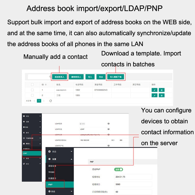 S135 PSTN+SIP Dual Mode Recording Smart Phone 6 Ways VOIP Network Phone IP Phone, S135