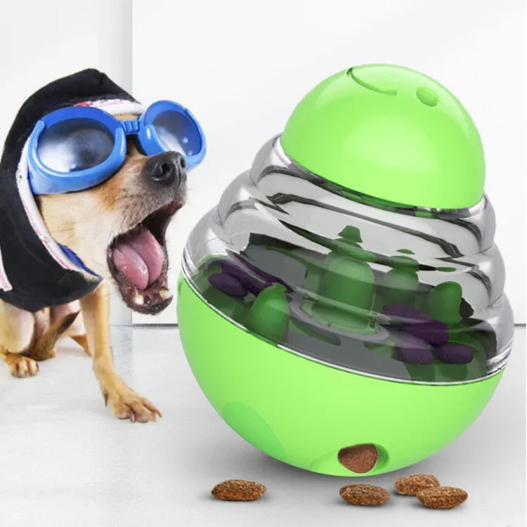 056DT Puzzle Training Pet Food Leakage Toy Tumbler Ball Dog Toy, Tumbler Ball(Green), Tumbler Ball(Lake Blue)