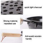 Outdoor Wood Burning Tool Portable Stove Charcoal Burner Pot, Charcoal Burner Pot