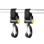 2pcs Universal Baby Stroller Hooks Accessories 360 Degree Sticky Hooks, Sticky Hooks(Pink), Sticky Hooks(Yellow), Sticky Hooks(Black)