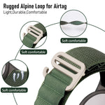 غطاء واقي مع سوار معصم من النايلون لجهاز AirTag الجيل الثاني / AirTag الجيل الأول لتعقب مضاد للضياع