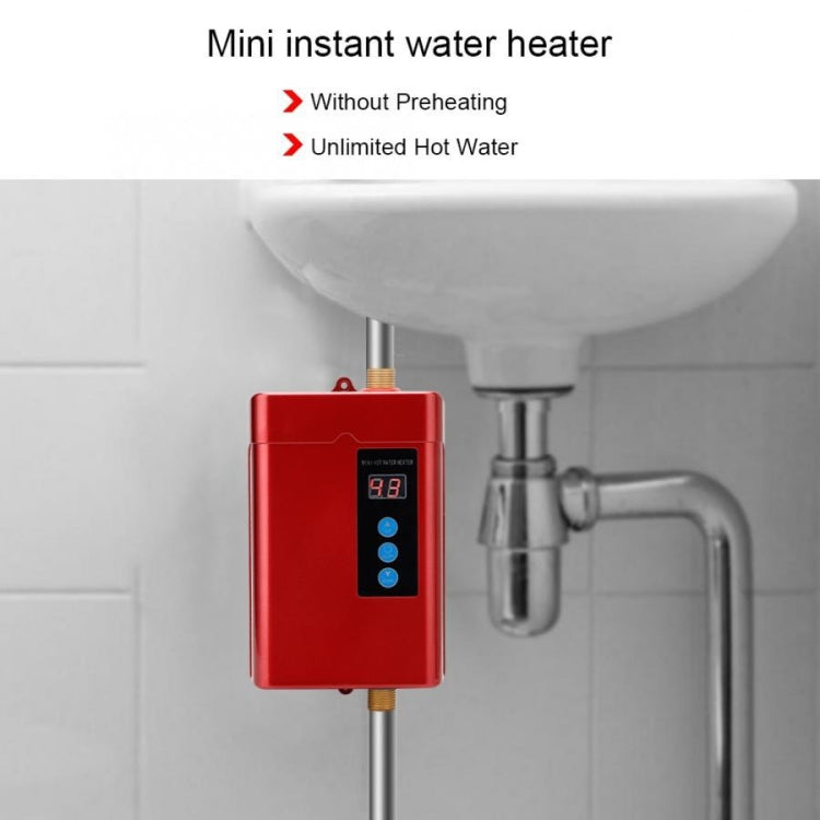 Electric Water Heater With Remote Control Adjustable Temperate, US Plug 3000W, UK Plug 3000W, EU Plug 4000W, AU Plug 4000W