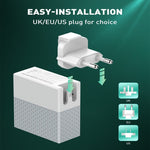 LDNIO A2620C 65W Universal Phone Tablet Charger Type-C/USB-C Port Fast Charger, 65W EU Plug, 65W UK Plug, 65W US Plug