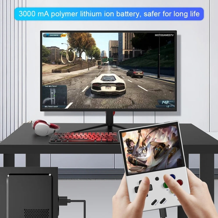 Miyoo Mini Plus 3.5 Inch IPS Screen Retro Handheld Game Console, NO Card 0 Games, 32GB 9K Games, 64GB 15K Games, 128GB 25K Games