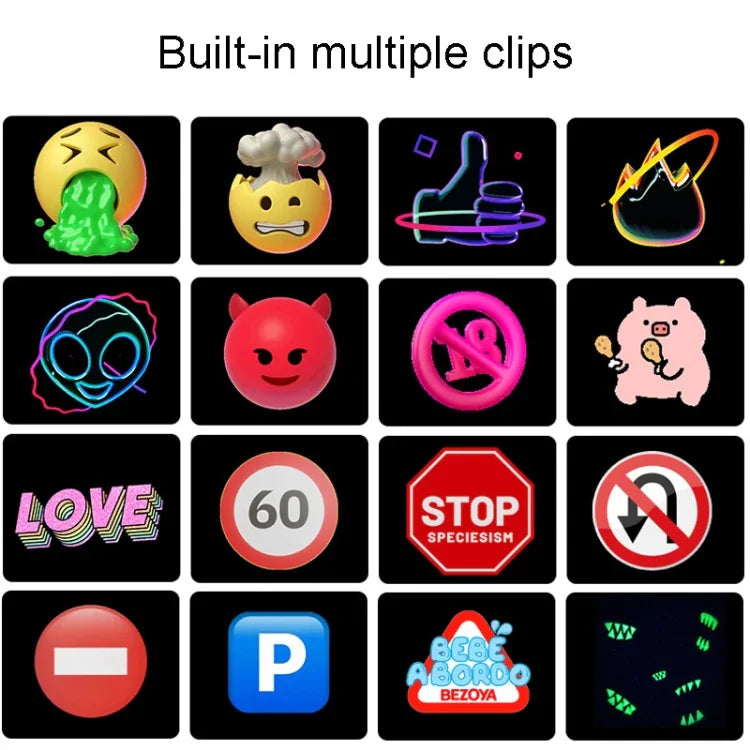 LED Dynamic Emoticon Auto-Display-Bildschirm 5V USB-Schnittstelle, USB-Schnittstelle