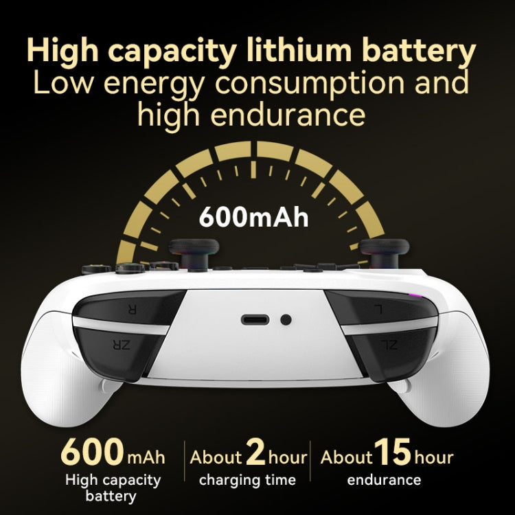 Wireless Bluetooth Somatosensory Vibration Gamepad for Nintendo Switch/Switch PRO, Black Gold, White Green, Black, White