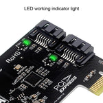 PCIE 2 Port SATA 3.0 Expansion Card 6Gbps Computer Desktop Chassis Conversion Card