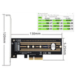 2pcs M.2 Riser Card NVMe SSD to PCI-E X4 4.0 GEN4