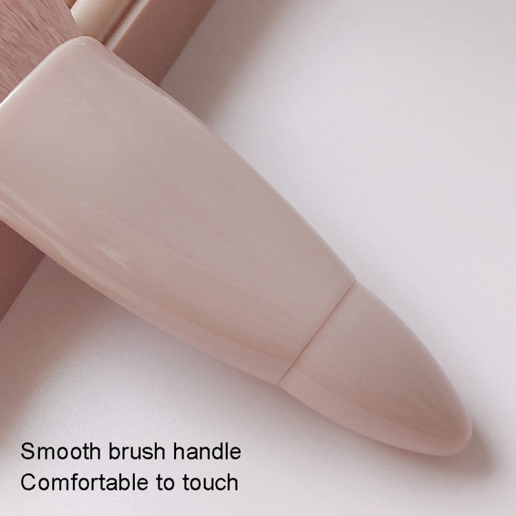 5pcs/Set Medium Portable Makeup Brush Set With Mirror Mini Multifunctional Makeup Brush, Brown, Rose Red, Pink, Fluorescent Green