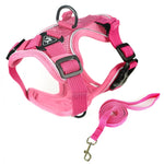 Pet Vest Harness + Traction Rope Set Reflective Breathable Dog Cat Harness, S, M, L, XL