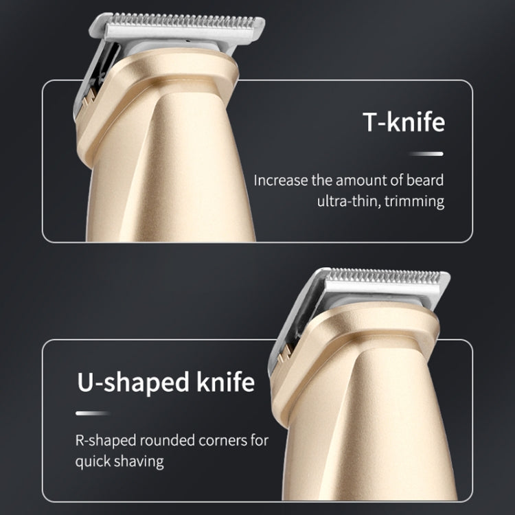 5 In 1 Haircut Digital Display Water Washing Shaver Nose Hair Electric Push Shear Set, LK-881 5 In 1 (Gold), LK-881 5 In 1 (Silver)