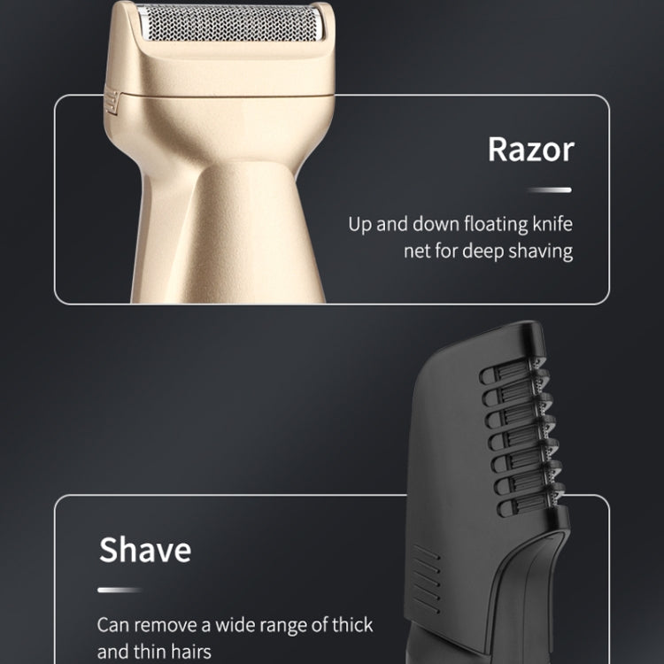 5 In 1 Haircut Digital Display Water Washing Shaver Nose Hair Electric Push Shear Set, LK-881 5 In 1 (Gold), LK-881 5 In 1 (Silver)