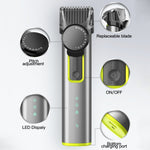 IPX5 Waterproof Men Multi-Functional Barber 4 In 1 Shaver Nose Hair Set USB Charging Push, 677 4 In 1
