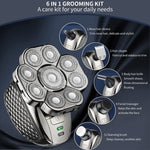 9 Knife Head Multifunctional USB Shaver Full Body Water Washing Shaver Men Hair Bald, Single Machine, 6 In 1