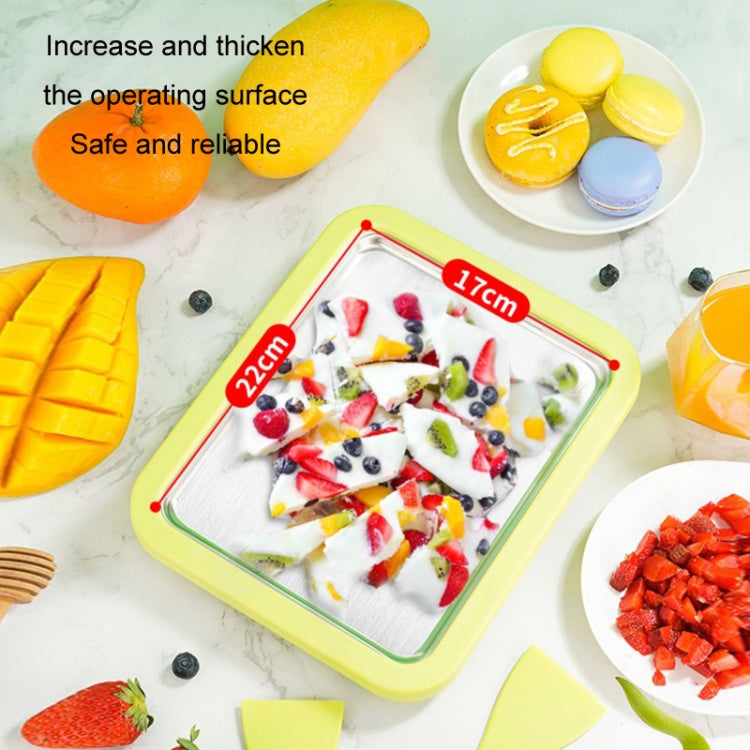 Mini Household Fried Yogurt Machine Children Homemade DIY Fried Ice Tray, Stainless Steel Green 26x21cm, Stainless Steel White 26x21cm, Stainless Steel Pink 22.5x17.5cm, Stainless Steel White 22.5x17.5cm, Aluminum Alloy White 22.5x17.5cm               ...