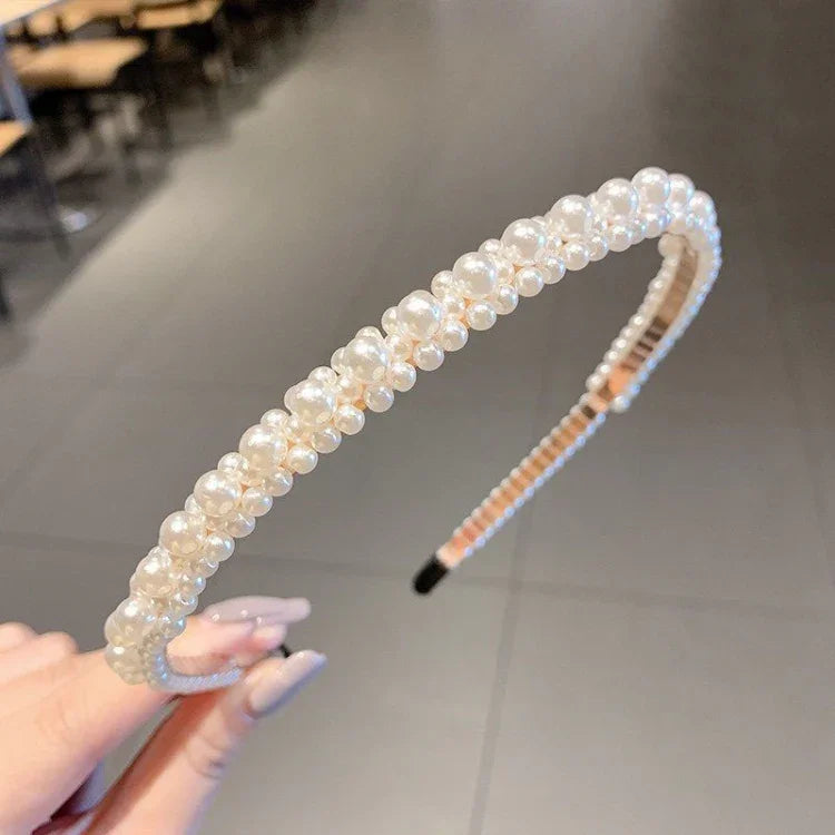 Sweet Pearl Headband Retro Versatile Hair Accessories, 1A, 2B, 3C, 4, 5, 6, 7, 8, 9, 10, 11, 12, 13, 14, 15, 16, 17, 18, 19, 20
