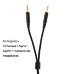 For Kingston Skyline Alpha Cloud II 3.5mm 2 In 1 Audio Cable, ZS0174 Black