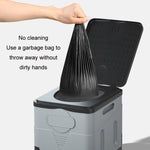 Car Folding Portable Toilet Outdoor Emergency Mobile Toilet, Dark Grey, Army Green, Pure Black