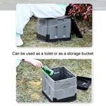 Car Folding Portable Toilet Outdoor Emergency Mobile Toilet, Dark Grey, Army Green, Pure Black