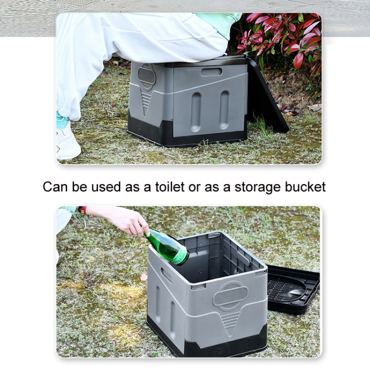 Car Folding Portable Toilet Outdoor Emergency Mobile Toilet, Dark Grey, Army Green, Pure Black
