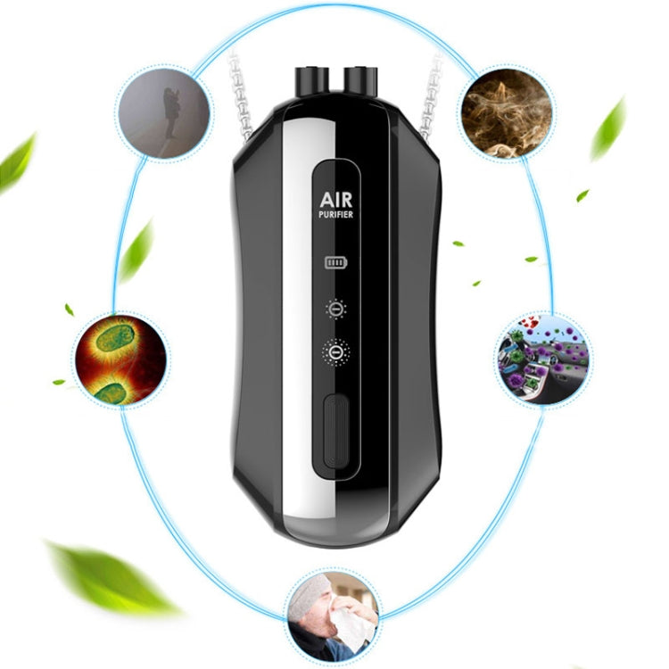 Portable Negative Ion Air Purifier Home Hanging Neck Purifier, Chain Style (White), Chain Style (Black), Rope Style (White), Rope Style (Black)