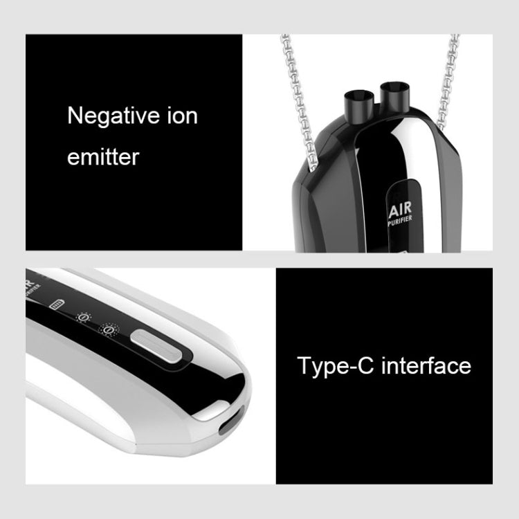 Portable Negative Ion Air Purifier Home Hanging Neck Purifier, Chain Style (White), Chain Style (Black), Rope Style (White), Rope Style (Black)